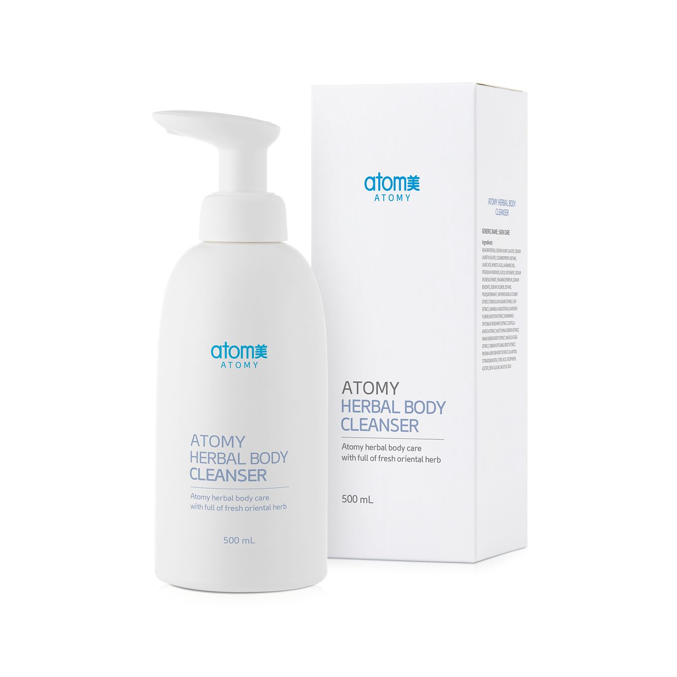 Atomy Herbal Body Cleanser (500ml) – Moisturizing Botanical Shower Gel with 10 Fresh Oriental Herbs & High-Density Foaming Care