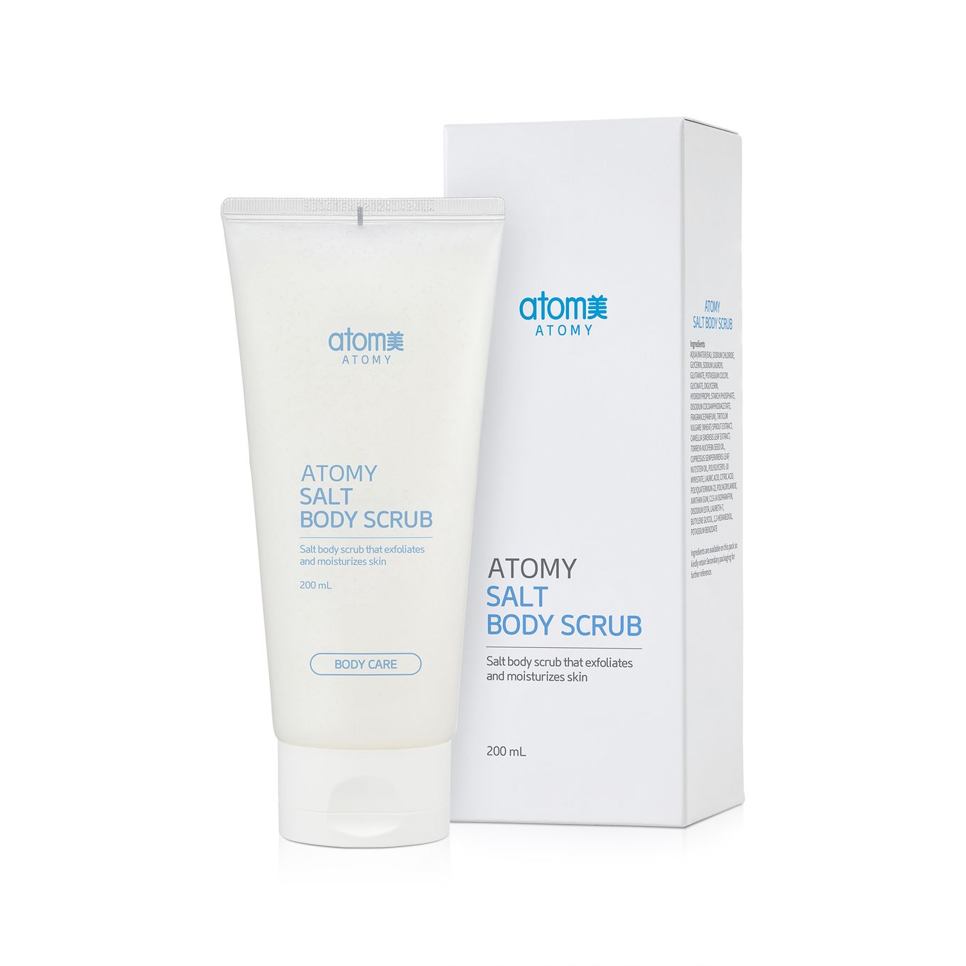 Atomy Salt Body Scrub (200ml) – Dual Natural Mineral Salt Exfoliator with Andean Salt & Oil-Bearing Gel for Smooth, Radiant & Purified Skin